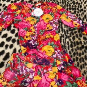 Rixo Vibrant Floral Maxi Dress Women's 2/sm